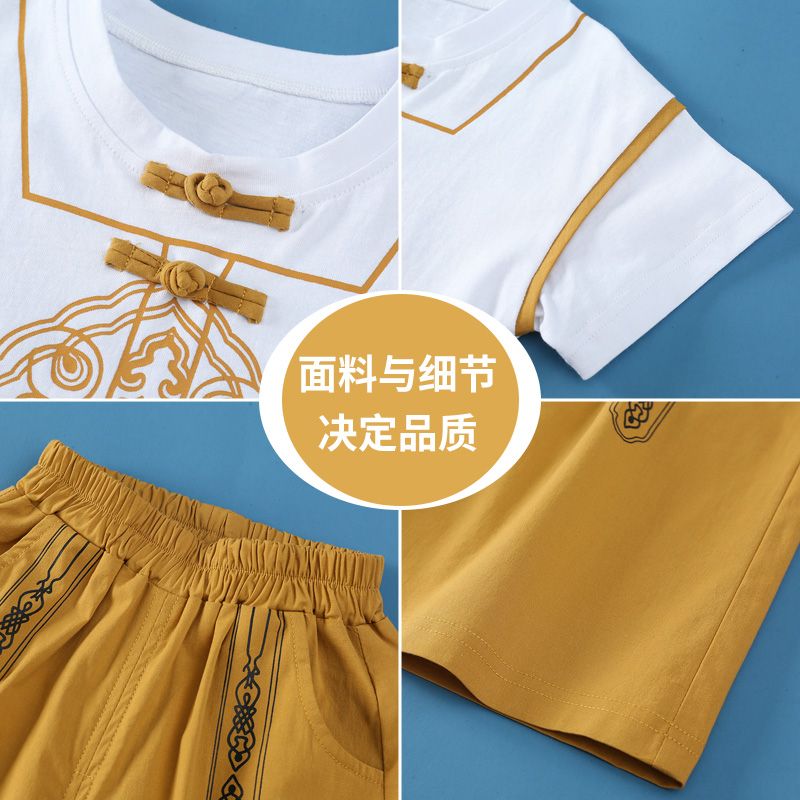 Little Boy 2023 Summer Set: Boys' Summer Clothing, Children's Hanfu Set, Boys' Summer Tang Suit, Chinese Style Two-piece Set Application Scenario