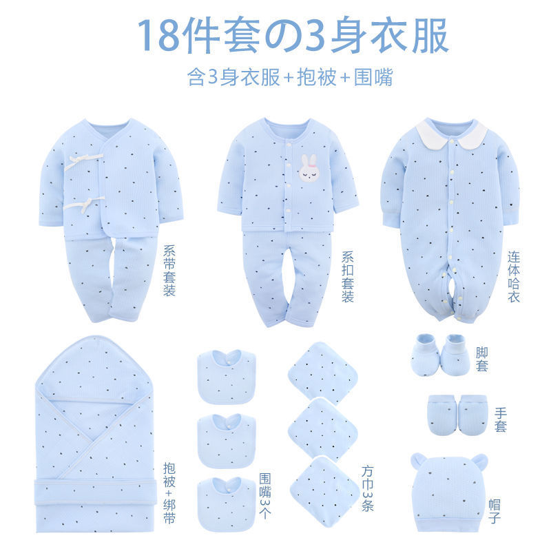 初生宝宝新生儿礼盒婴儿衣服纯棉刚出生套装用品0到3个月见面礼物详情图2