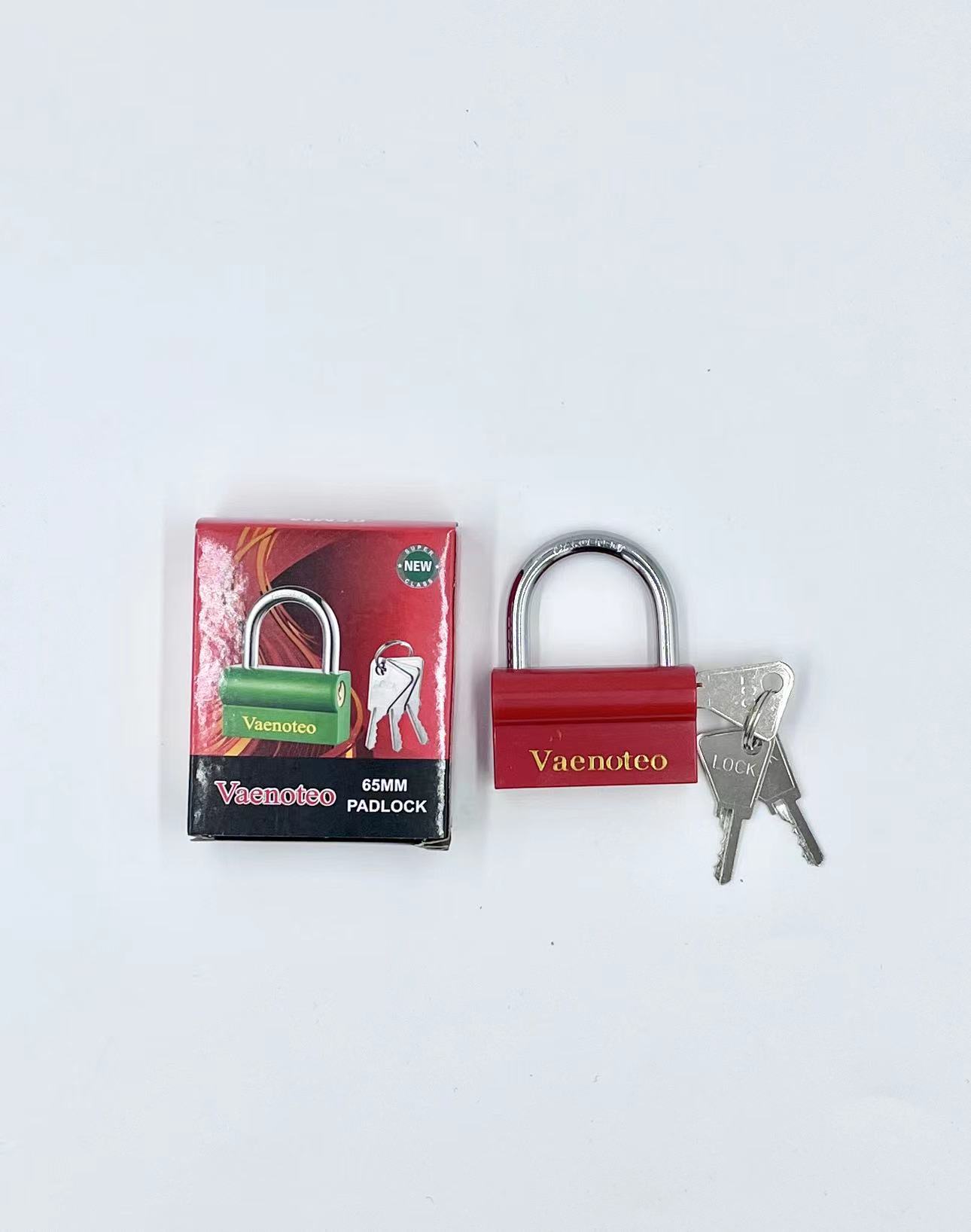 45-55-65-75mm full-size color casing camel lock in a paper box with 3 keys, a best-selling product in Africa. Direct sales from Pujiang factory. Safety gate for construction sites, anti-theft, anti-pry and anti-rust Specification image