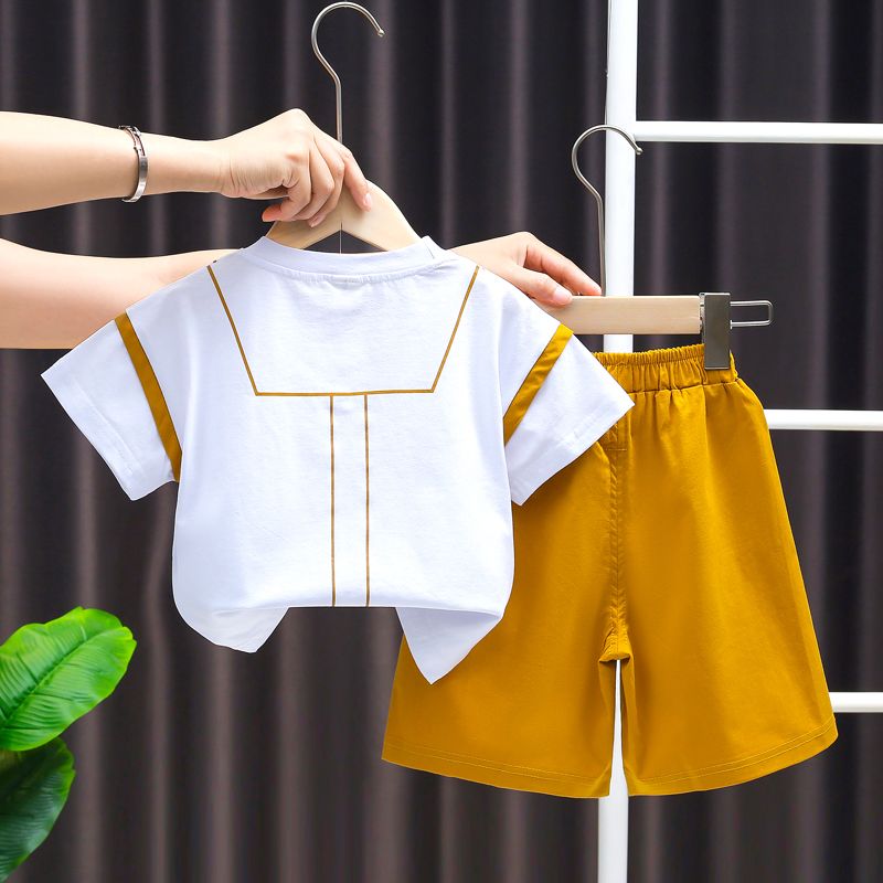 Little Boy 2023 Summer Set: Boys' Summer Clothing, Children's Hanfu Set, Boys' Summer Tang Suit, Chinese Style Two-piece Set details Picture