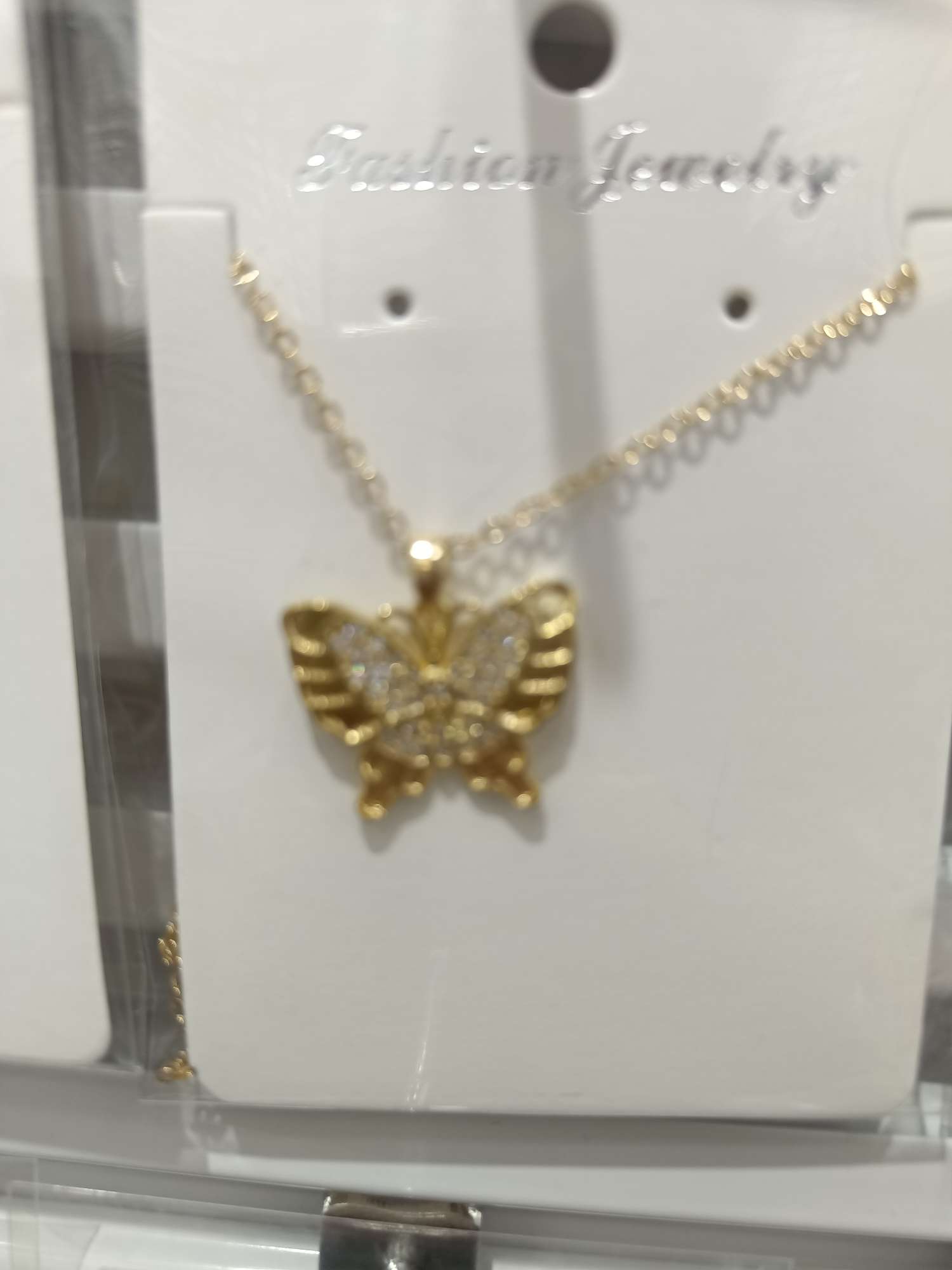 铜锆石 蝴蝶项链