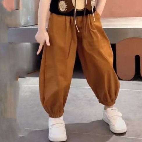 Children's clothing, summer wear for kids and girls, Little bear short-sleeved set, new summer trendy two-piece pants, Korean version detail image 5