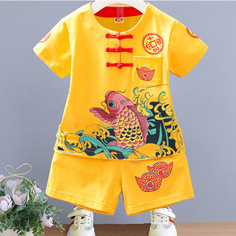 Baby summer children's clothing 0-1-2-3 years old Hanfu birthday wear, first birthday dress, baby and children's set details Picture