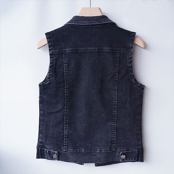 Korean fashion denim vest women's 2023 Spring and Autumn new slimming and form-fitting sleeveless short top for women's trendiness detail image 7