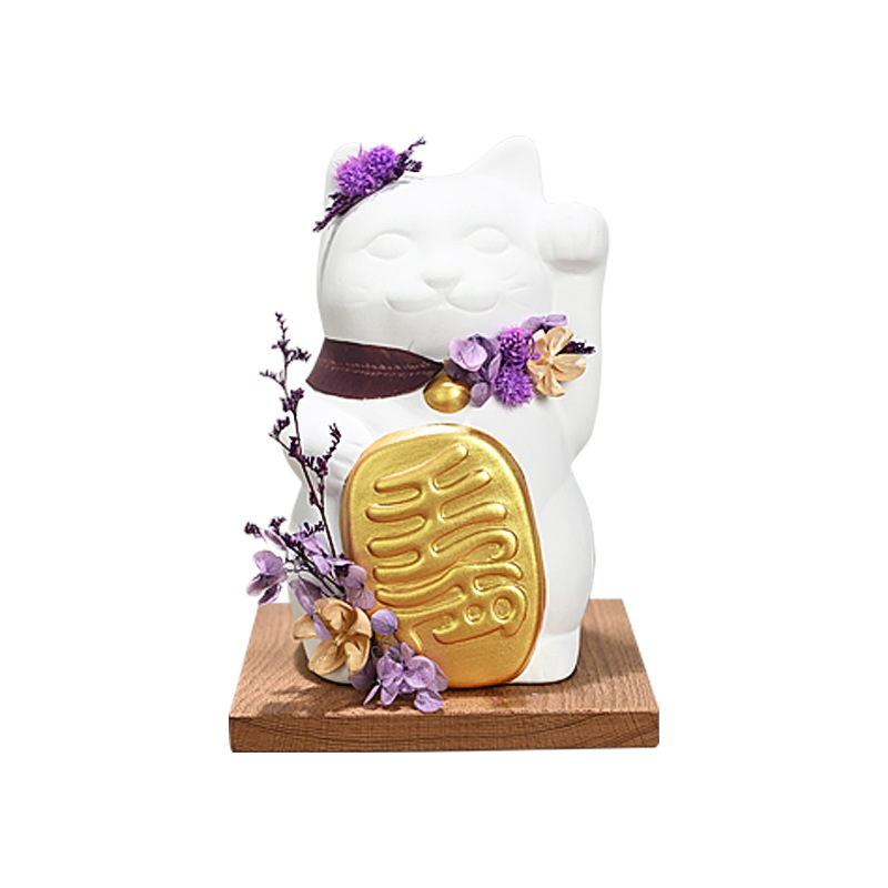 招财猫/收银台摆件白底实物图
