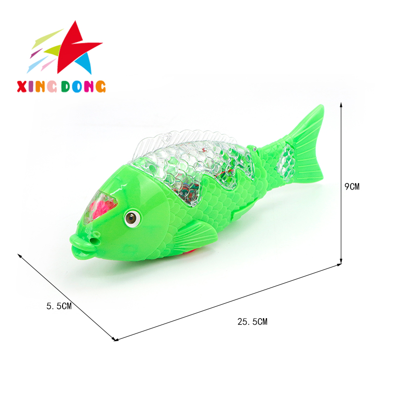 Children's toy, light swing, transparent fish toy, fish string fish, colorful seven-color fish, children's gift Application Scenario
