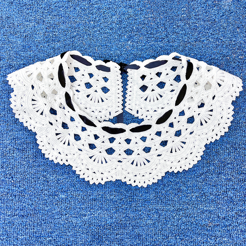 Hollowed-out crocheted white versatile collar clothing accessories, accessories and decorative ornaments pic 3