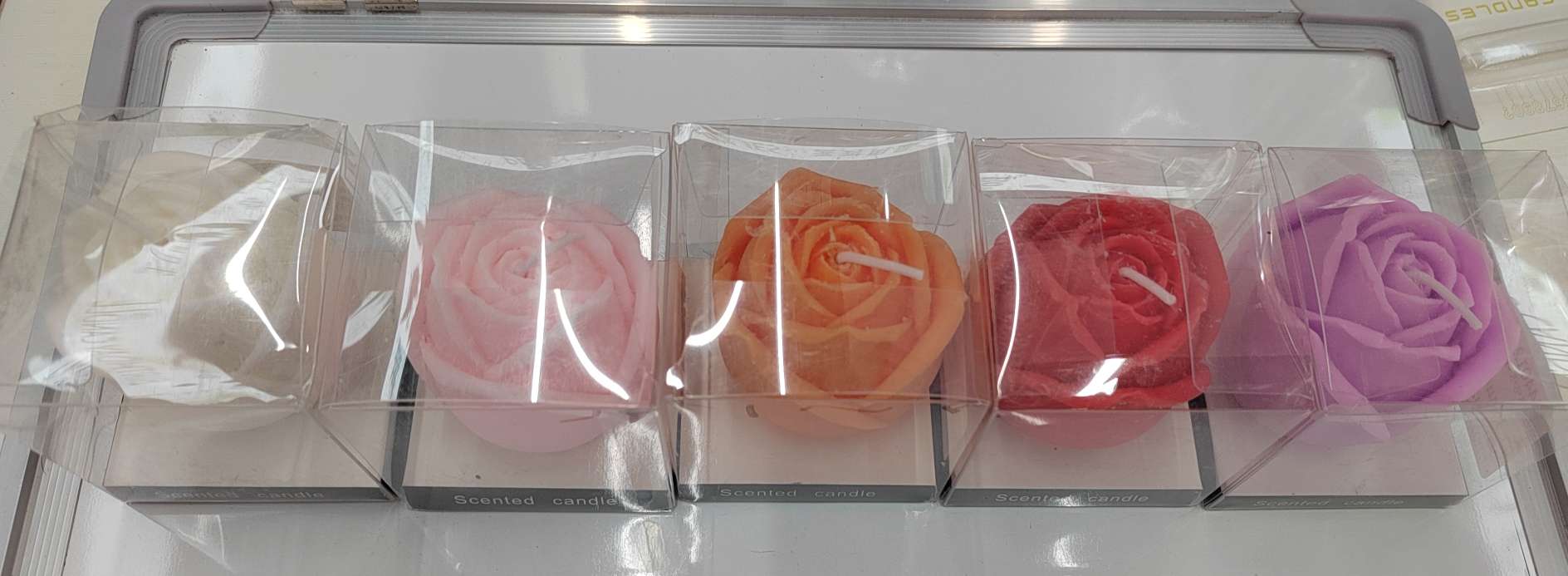 枫林多色玫瑰花造型蜡烛厂家直销，家居装饰蜡烛