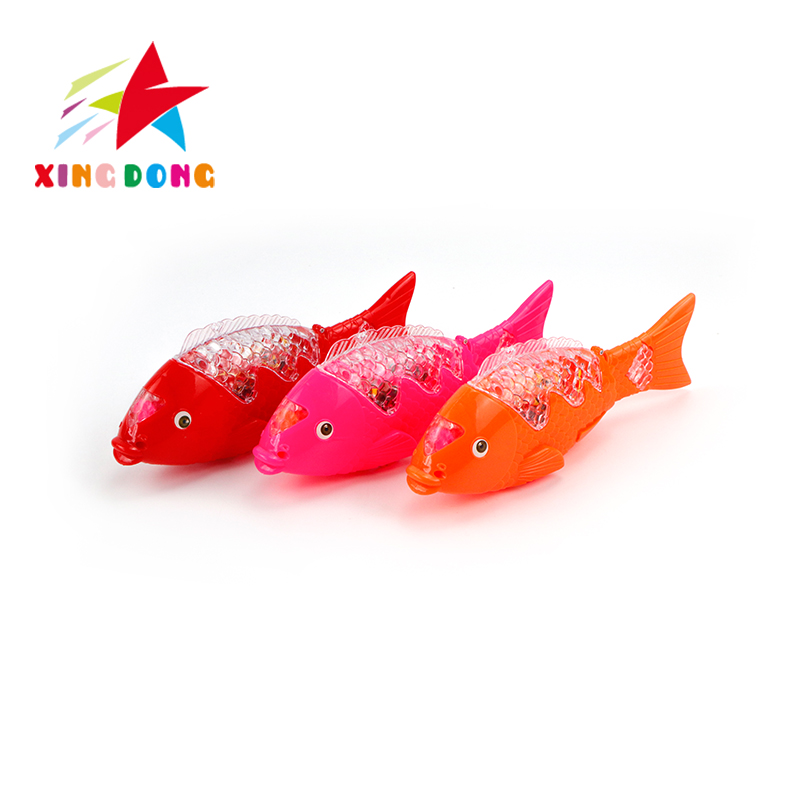 Children's toy, light swing, transparent fish toy, fish string fish, colorful seven-color fish, children's gift details Picture