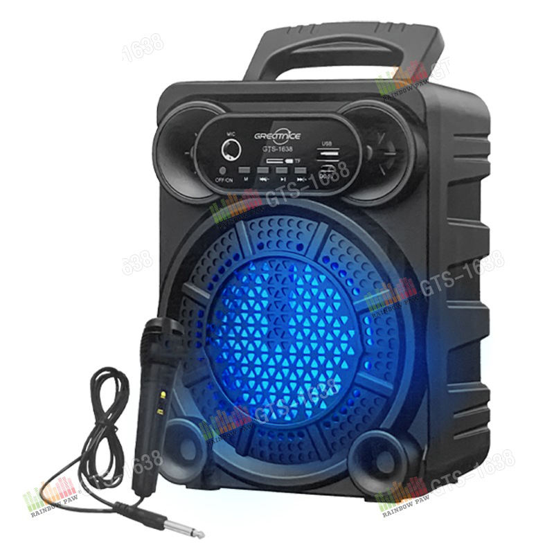 GTS-1638 4 "series portable speaker Bluetooth wireless speaker radio wired microphone thumbnail