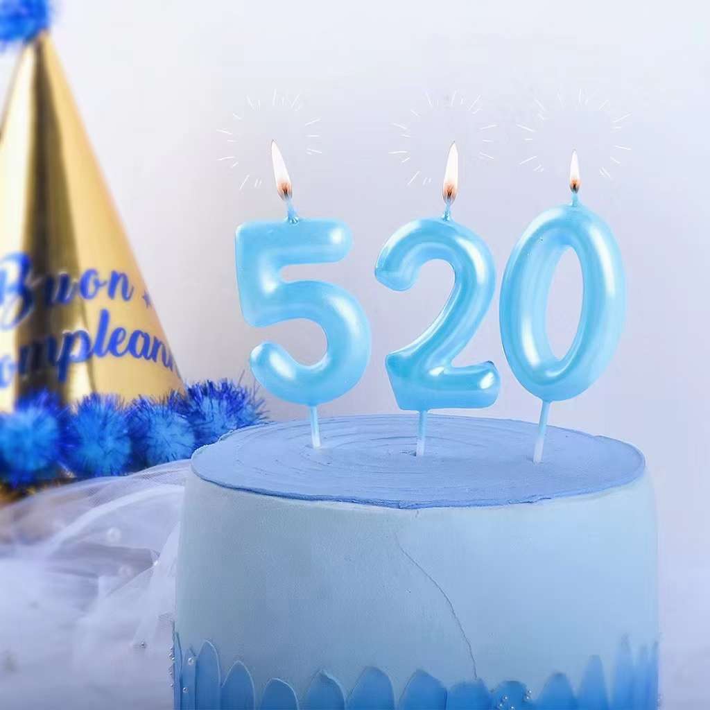 Fenglin Factory direct sales of cute cartoon fashionable digital candles, birthday candles Specification image