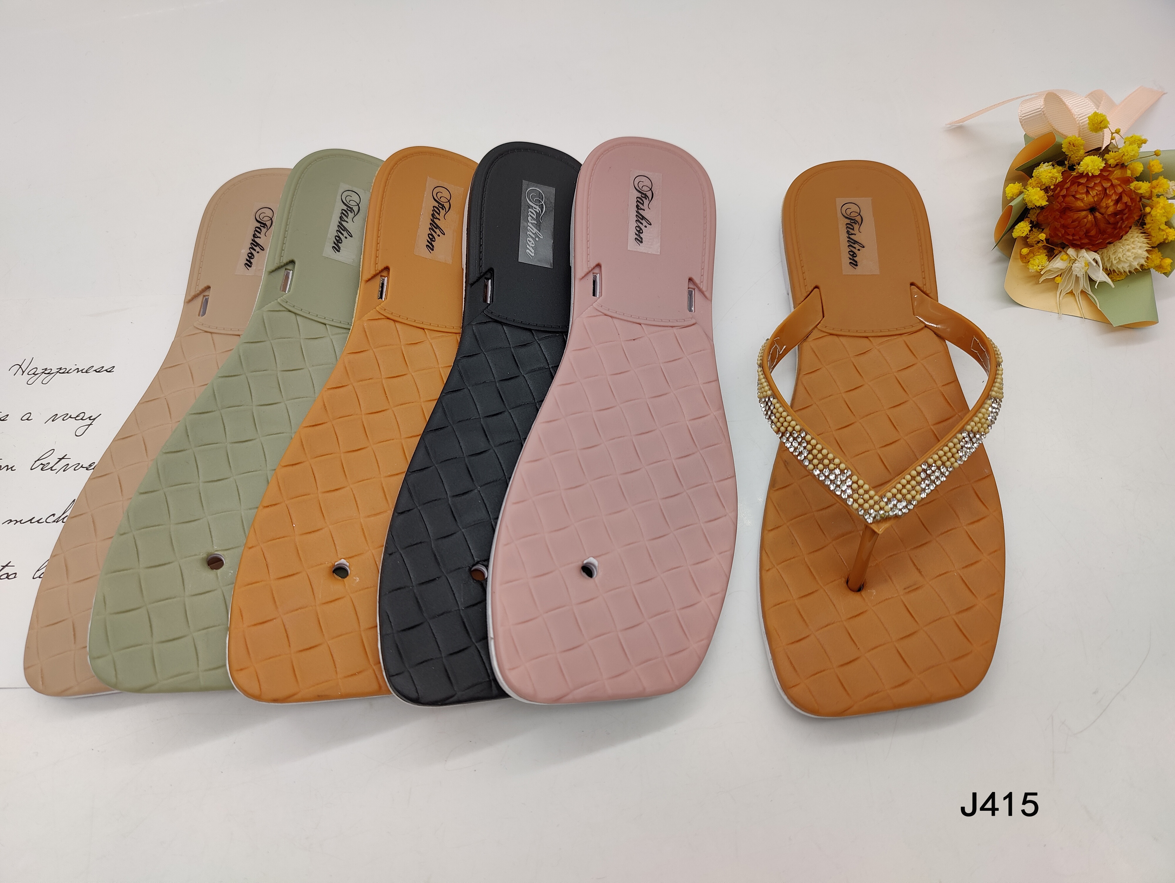 外贸跨境凉鞋/人字拖平底鞋/欧美大码一字式/防滑拖鞋夏季/女士凉鞋新款细节图