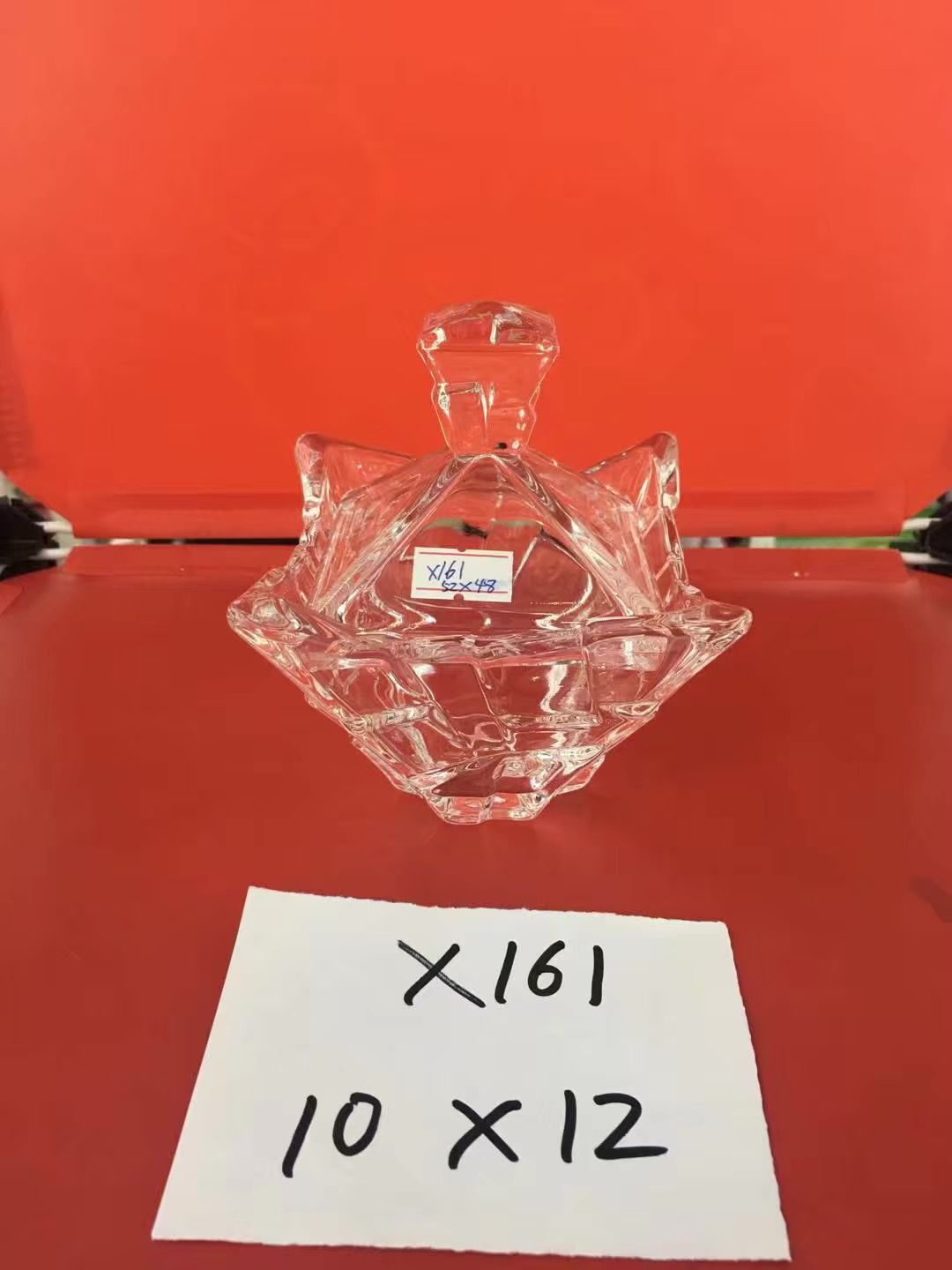 玻璃糖罐/玻璃糖缸/装饰摆件白底实物图