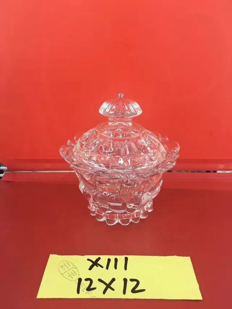 Glass sugar jar home decoration item 111 Specification image