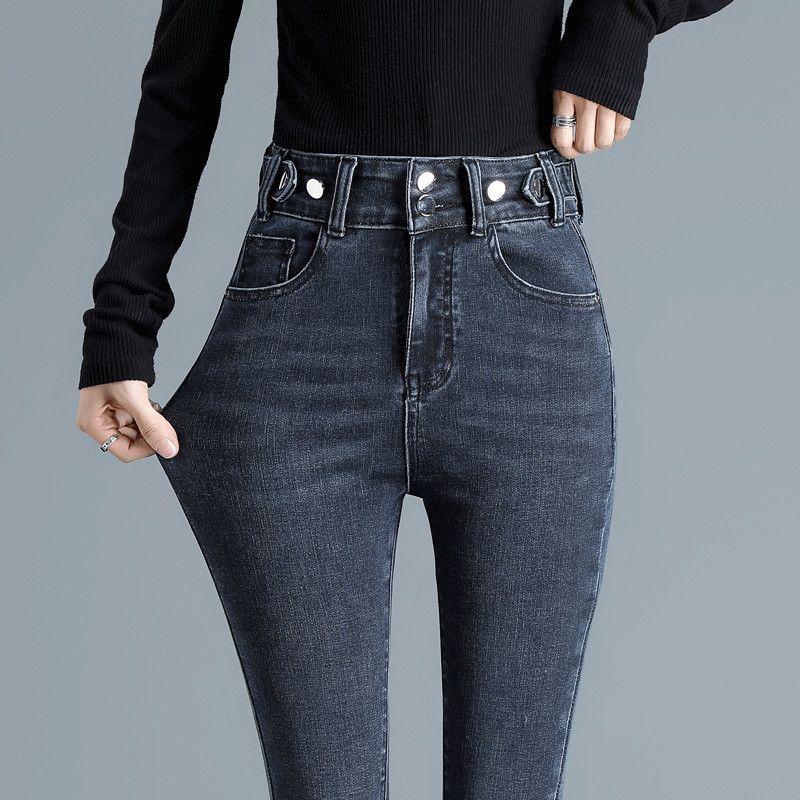 High-waisted women's new 2023 Spring and autumn style, making you look taller, versatile, fashionable, elastic, tight and slimming, small leg pencil pants