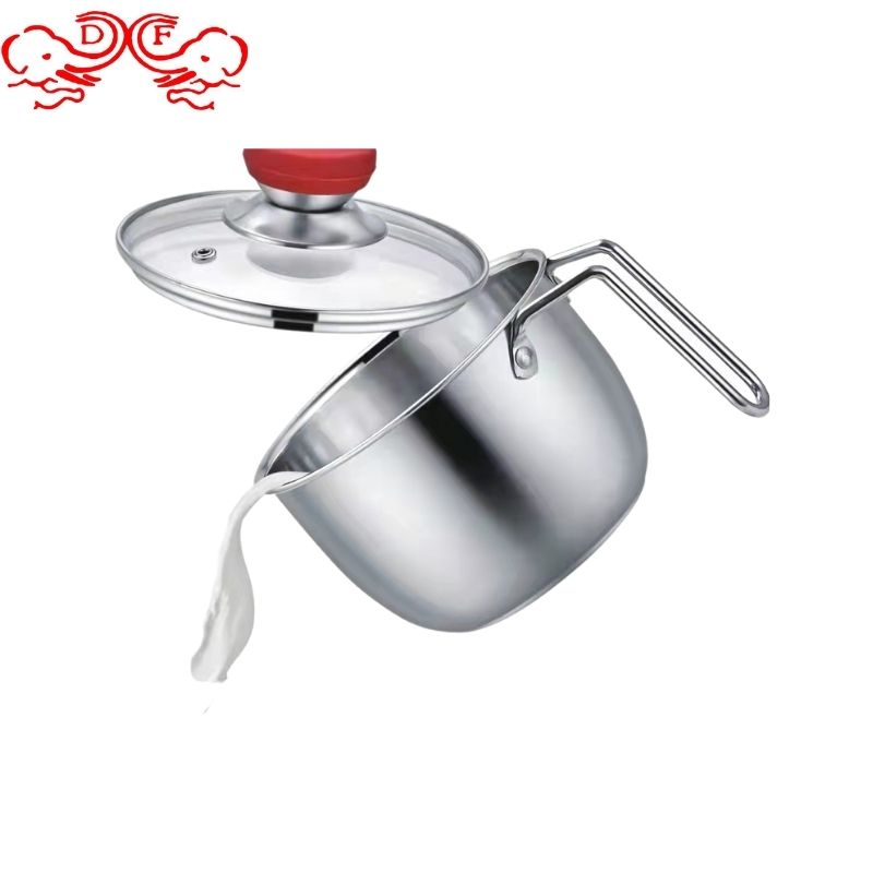 DF99118 stainless steel single-handle milk pot, multi-purpose noodle pot, stainless steel soup pot, steaming pot, salad bowl, seasoning jar, DF Trading House