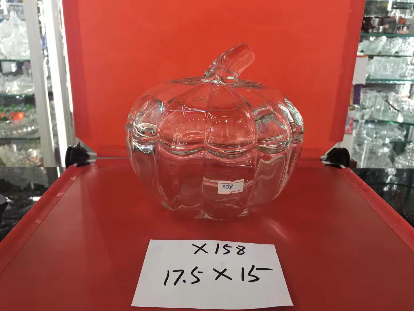 玻璃糖罐/玻璃摆件/复古摆件产品图