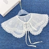 Transparent embroidered lace women's shirt, versatile collar clothing, accessories and accessories Item Picture