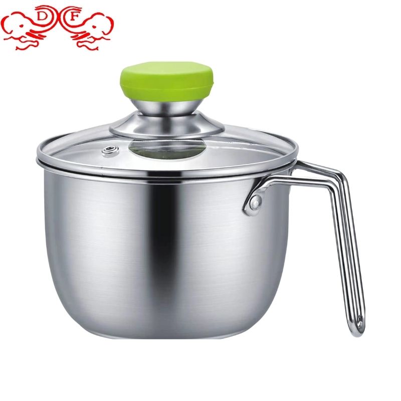 DF99118 stainless steel single-handle milk pot, multi-purpose noodle pot, stainless steel soup pot, steaming pot, salad bowl, seasoning jar, DF Trading House Specification image