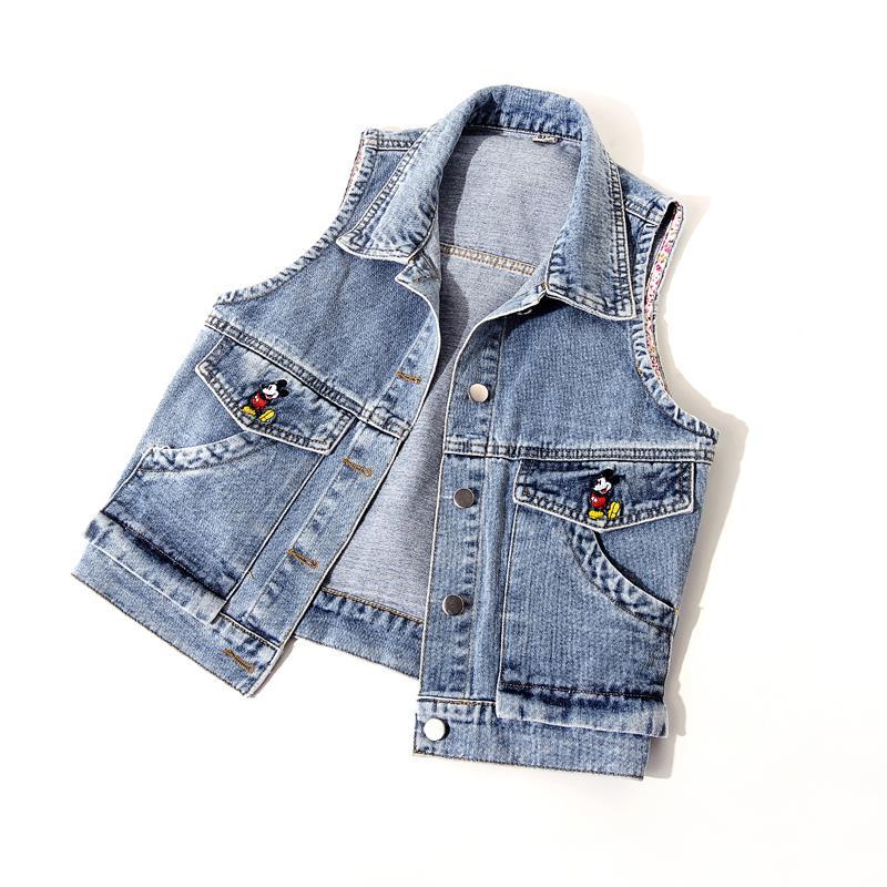 Hong Kong denim vest women's 2023 Spring/Summer new Korean-style short sleeveless vest top and waistcoat are trendy detail image 5