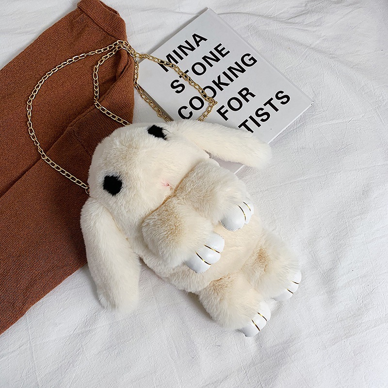 In 2023, we offer wholesale imitation rabbit fur dead rabbit bags, crossbody bags, cute rabbit bags, adorable rabbit bags, student bags, rabbit mobile phone bags. We have exquisite gifts in stock, including pink rabbits and black-eyed rabbits pic 17