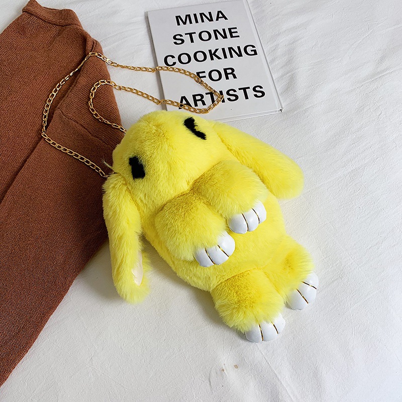 In 2023, we offer wholesale imitation rabbit fur dead rabbit bags, crossbody bags, cute rabbit bags, adorable rabbit bags, student bags, rabbit mobile phone bags. We have exquisite gifts in stock, including pink rabbits and black-eyed rabbits pic 3