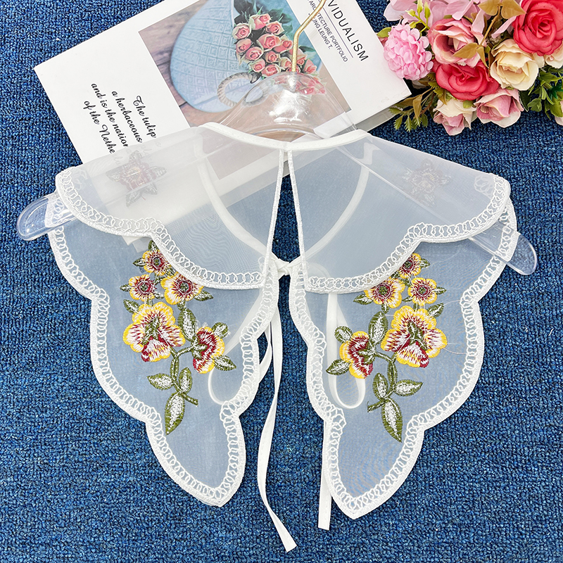 Embroidery, lace, women's clothing, versatile collars, accessories and accessories details Picture