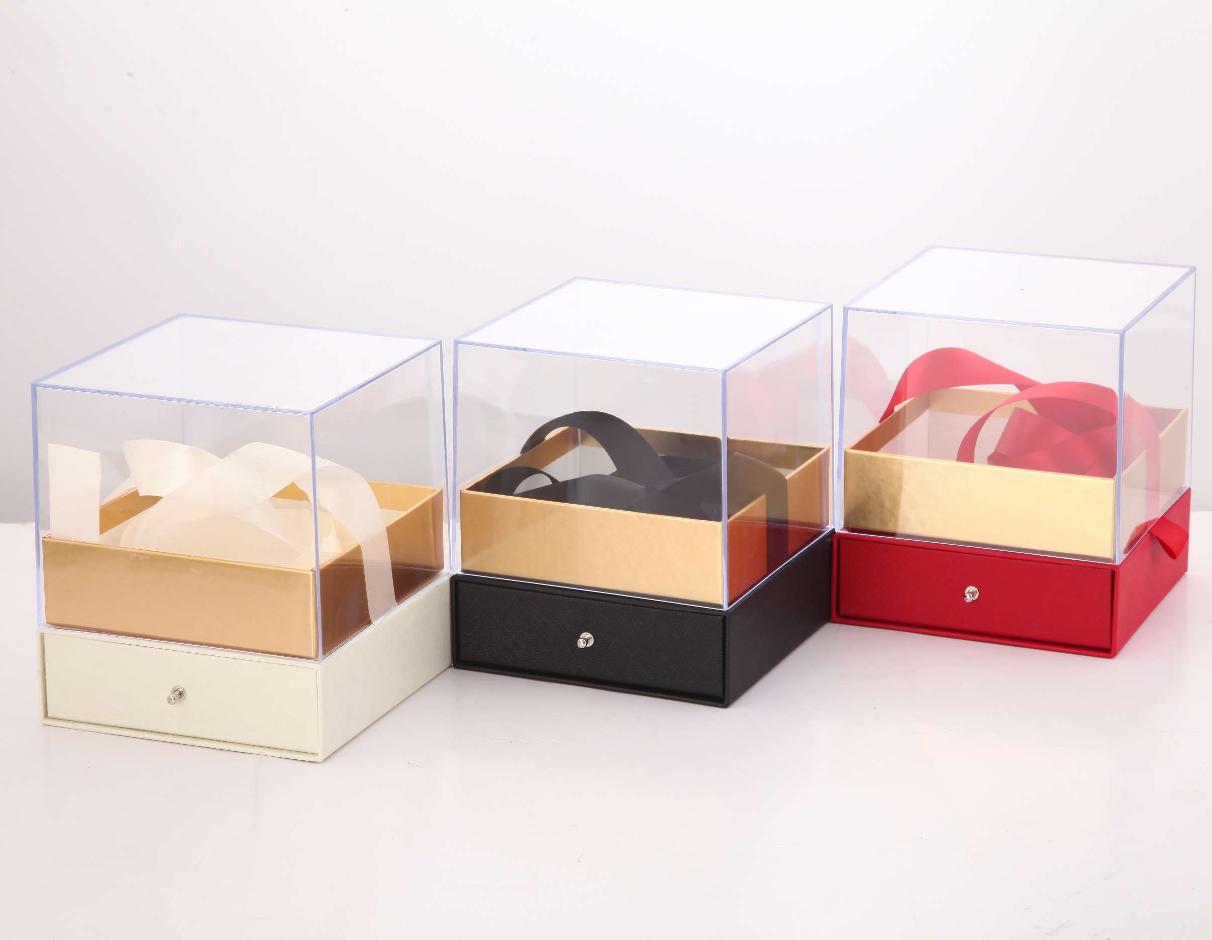 Acrylic Hand Gift Box Flower Box Specification drawing