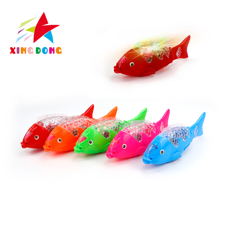 Juguetes para niños luz swing pescado transparente juguete de pescado tirador de hilo dazzle color colorful fish regalos para niños
