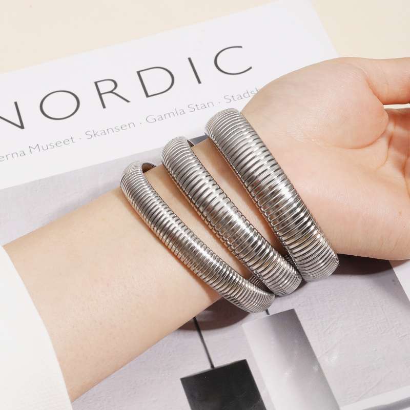 欧美钛钢手镯详情图5