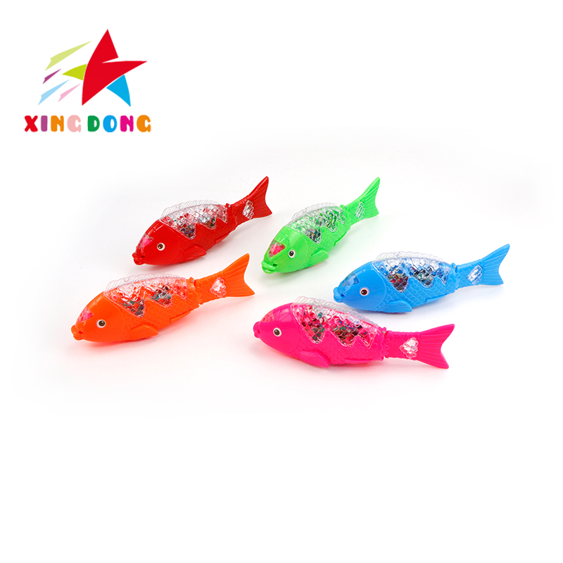 Children's toy, light swing, transparent fish toy, fish string fish, colorful seven-color fish, children's gift Specification image