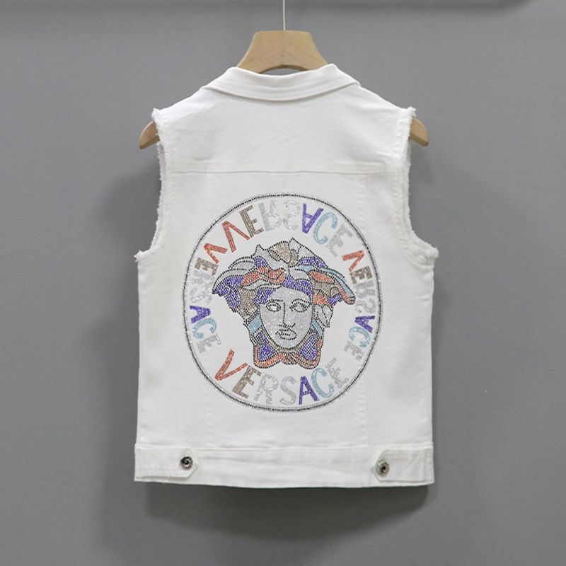 A 2023 new Korean-style stylish, slimming and form-fitting denim vest for women, sleeveless short outerwear Specification image