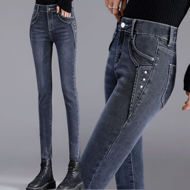 High-waisted jeans for women, Spring and Autumn 2023 new style, elastic, slimming, height-enhancing, tight-fitting, versatile pencil skinny pants Application Scenario