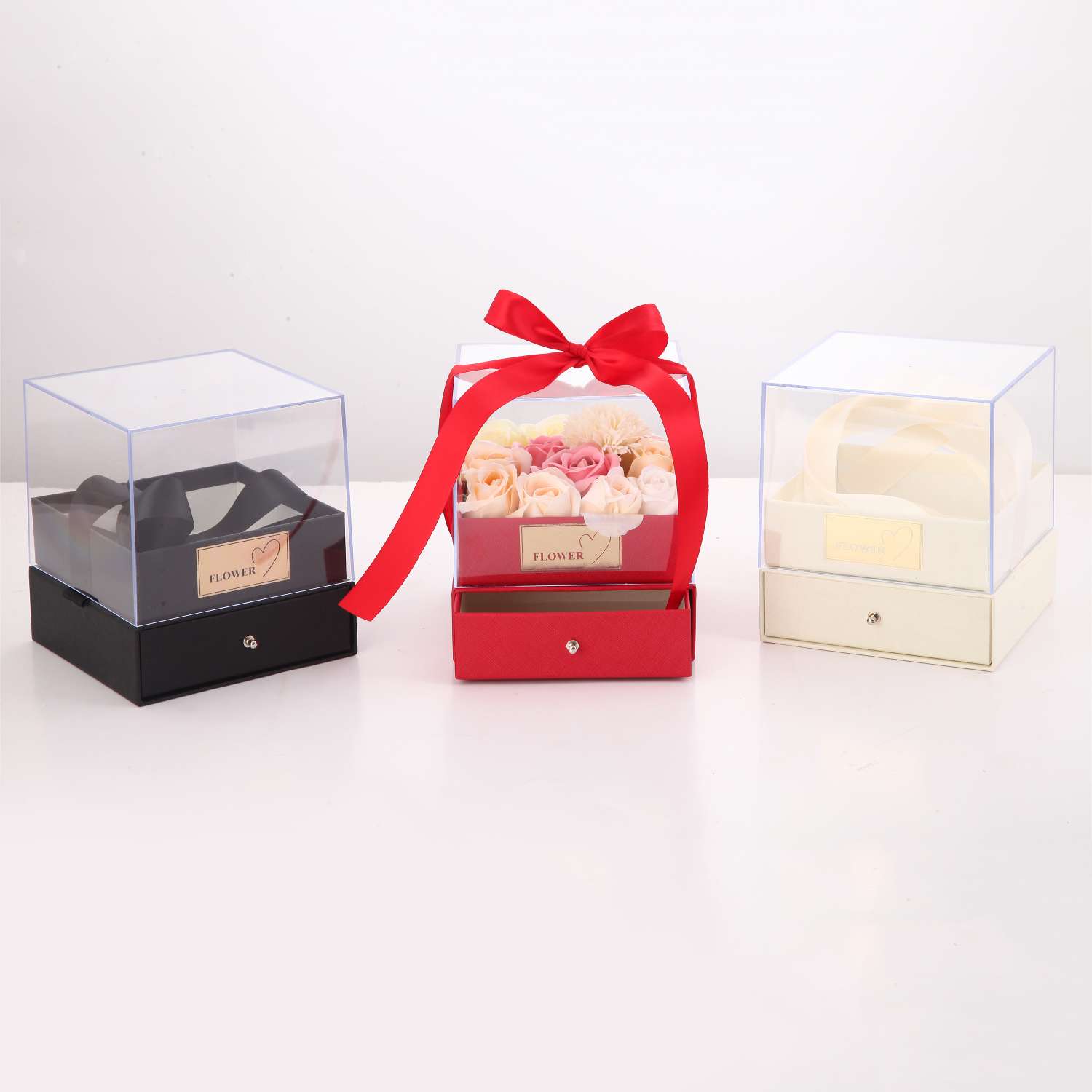 Acrylic Hand Gift Box Flower Box Application Scenario