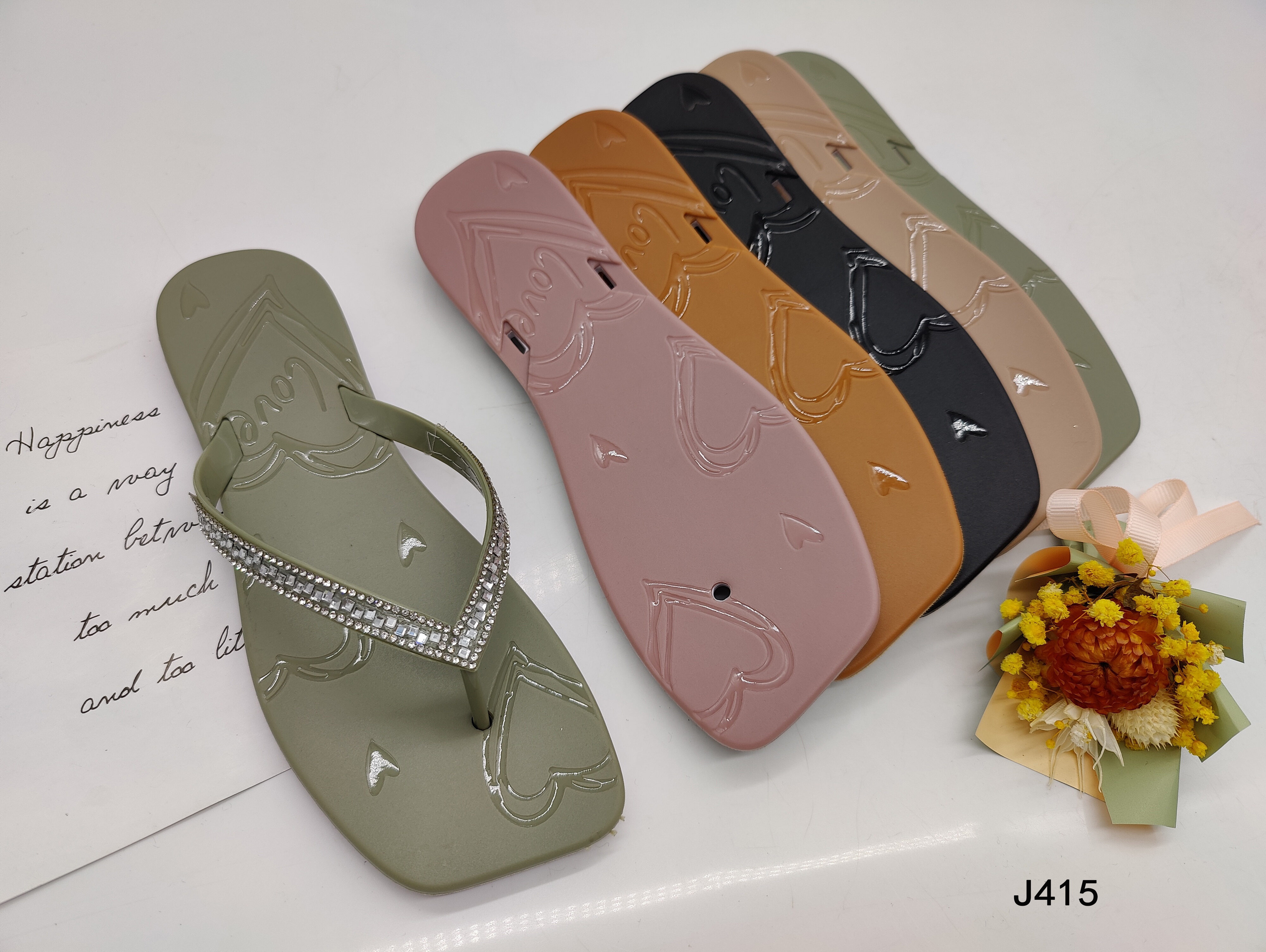 女式凉拖实物图