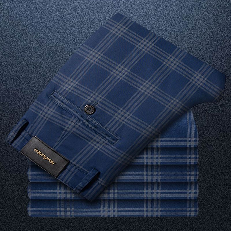 休闲裤男2023款潮男裤休闲裤格子裤子男的裤子百搭商务休闲裤男款详情图5