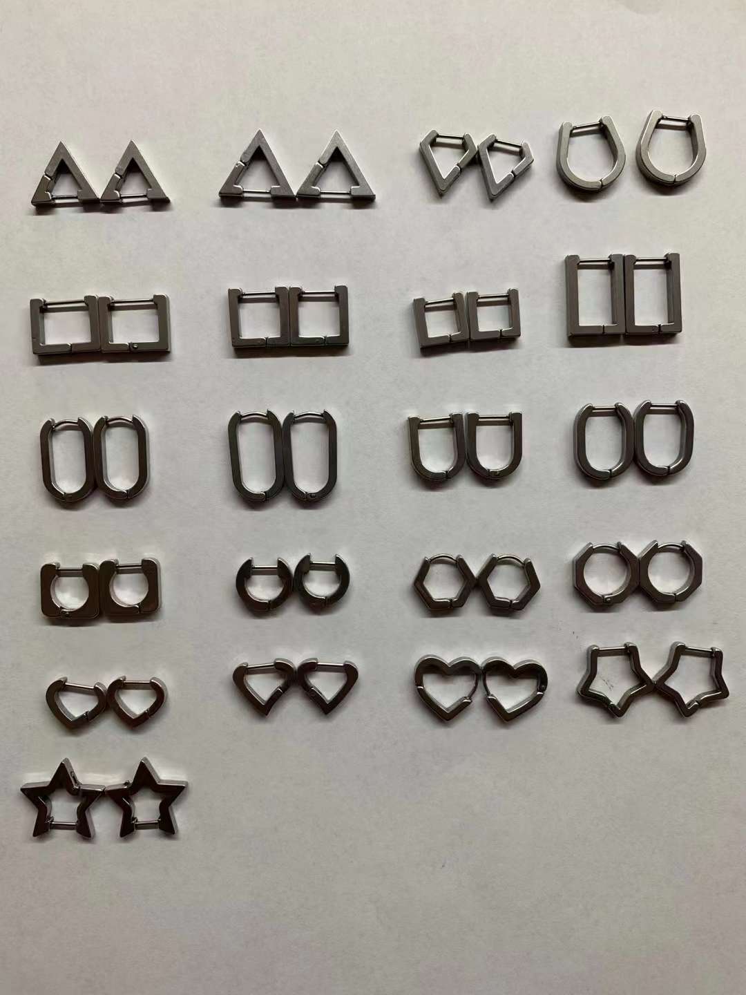 Stainless steel irregular-shaped earrings - basic style earrings details Picture