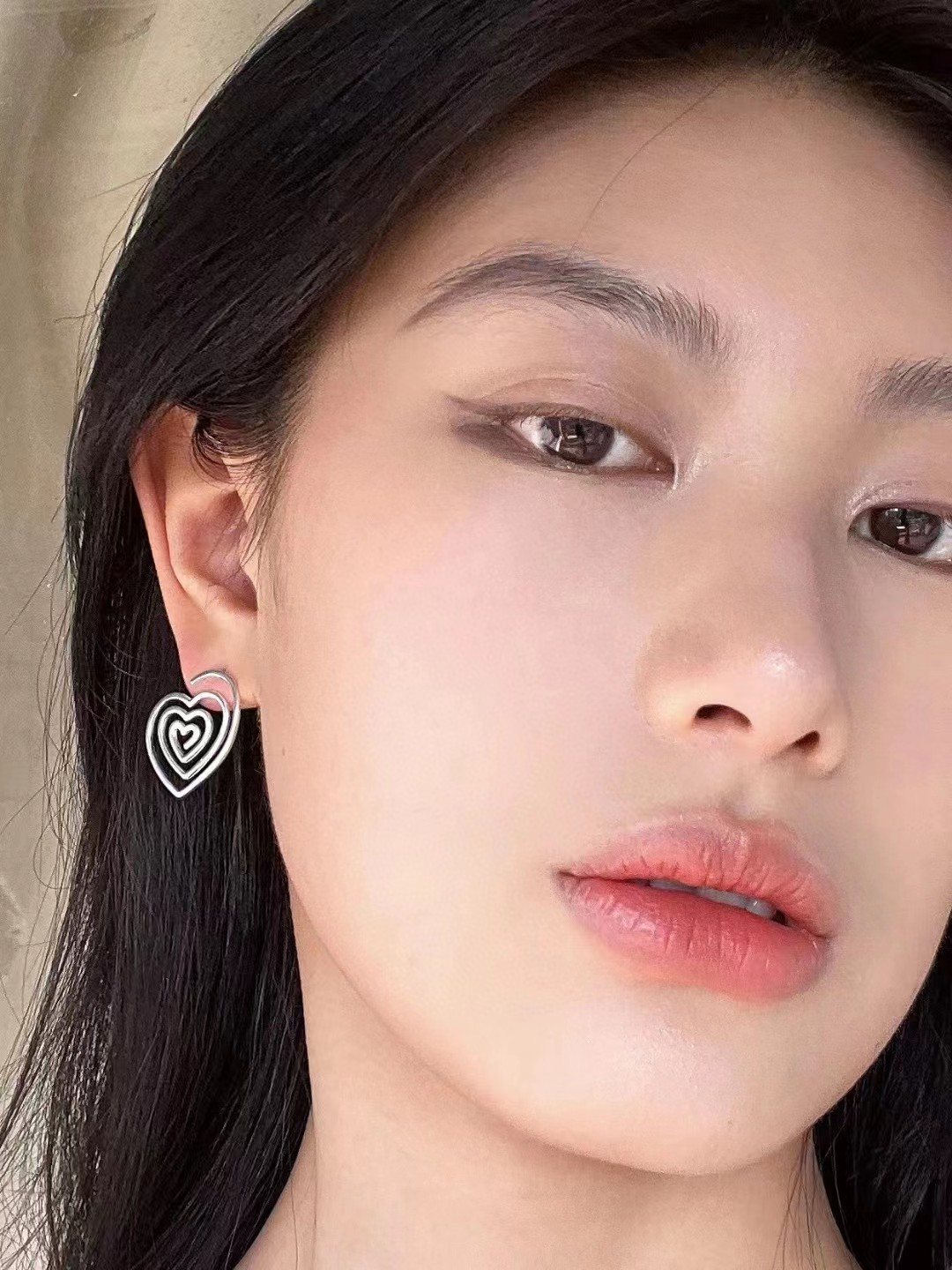 S925 Thai Silver Plate Love Ring Earrings Sterling Silver Silver Lace Silver Jewelry Application Scenario