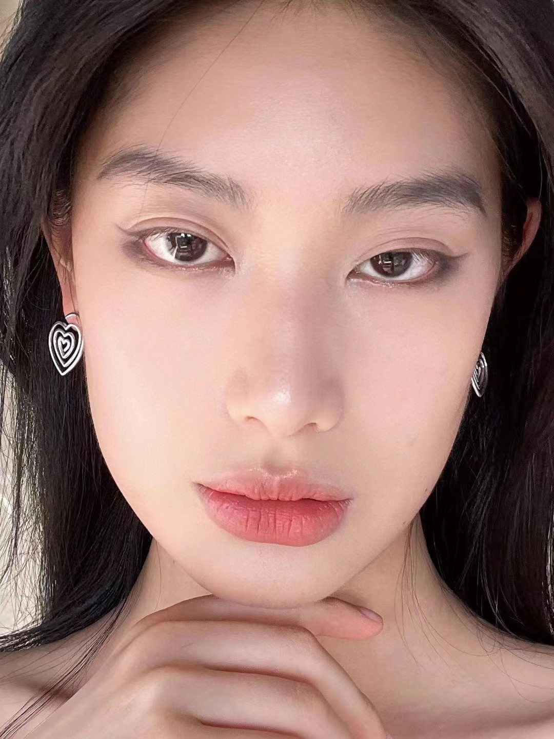 S925 Thai Silver Plate Love Ring Earrings Sterling Silver Silver Lace Silver Jewelry details Picture