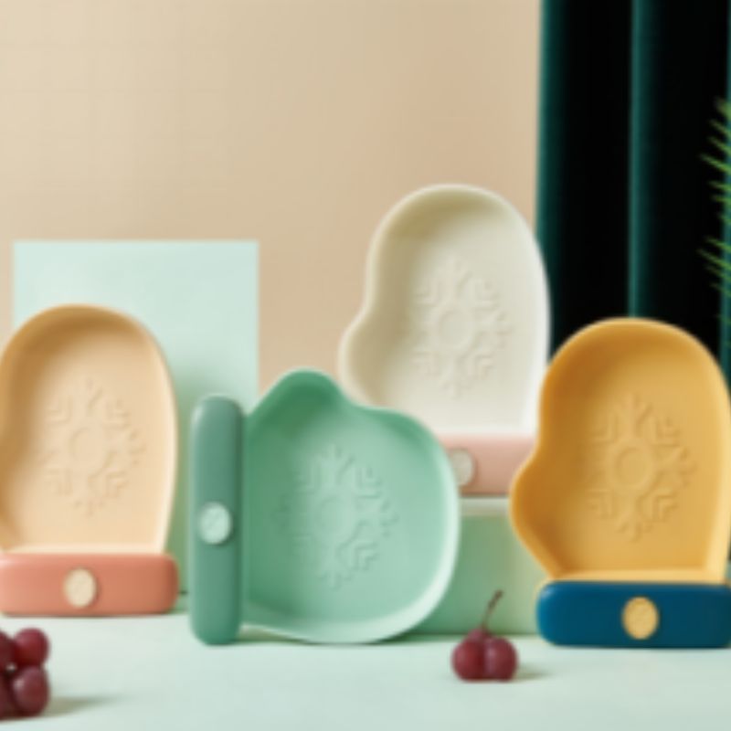 Morandi color plastic fruit plate, creative Christmas tree snack storage plate, new cute coffee table snack dish 0652 details Picture
