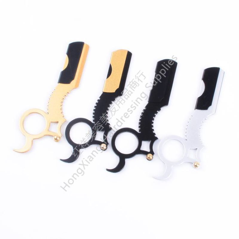 拇指剃刀美发刀架不锈钢老式刮胡刀剃须刀理发刮刀剃刀刮光头刮眉刀115刀架