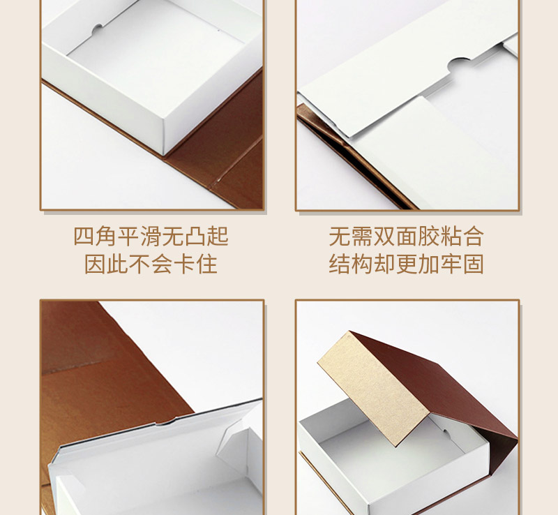 折叠式礼盒礼品盒现货可加印logo外贸服饰包包美容仪器一片式翻盖包装盒详情6
