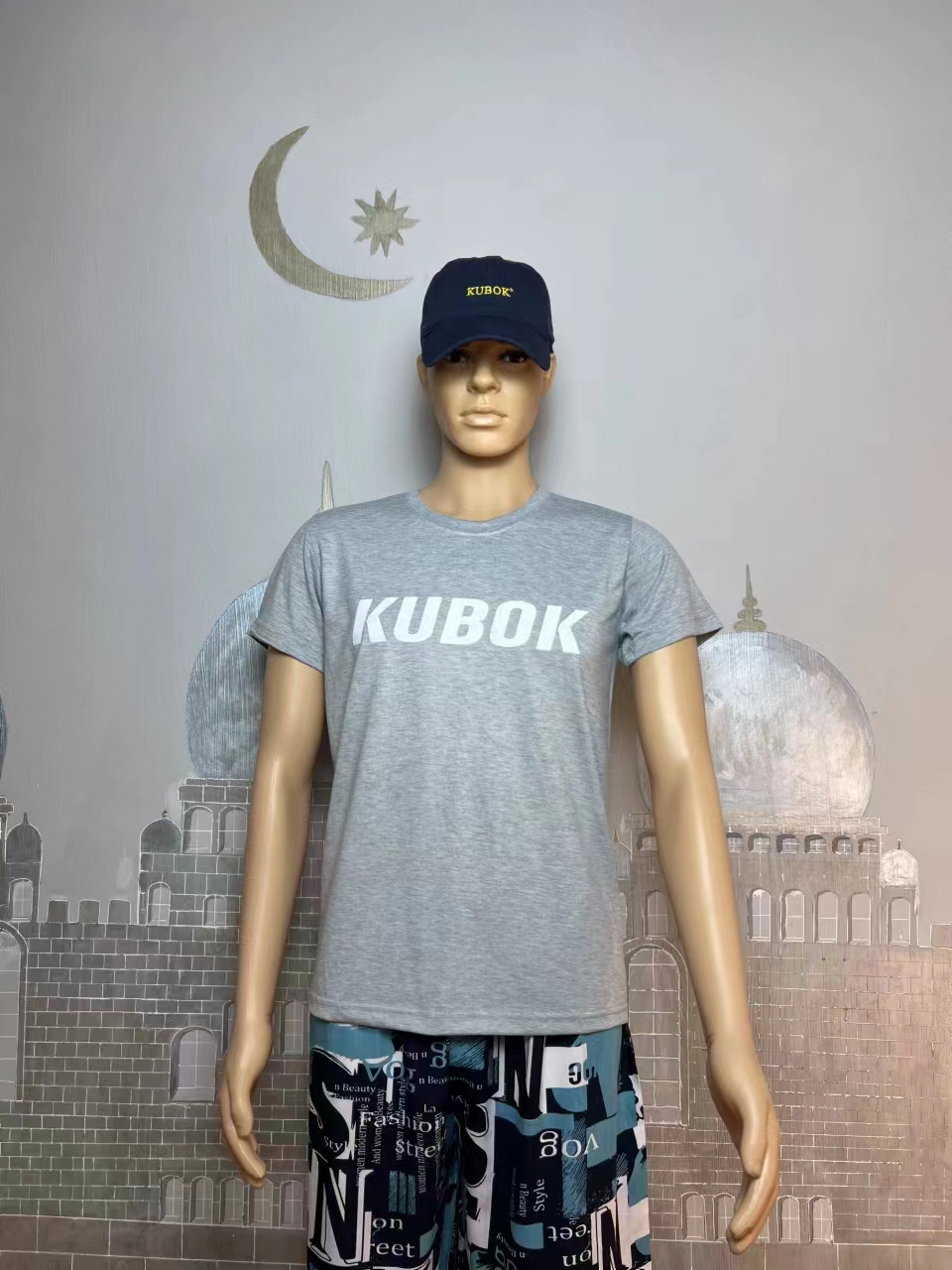 库博克经典时尚白色男T恤