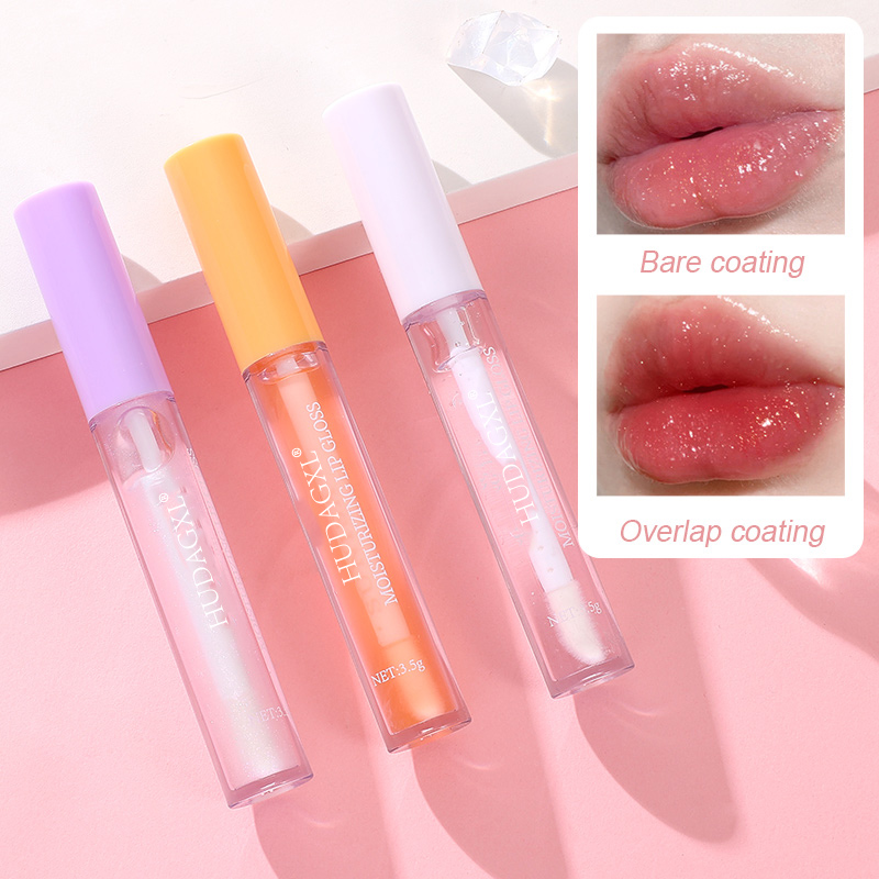 HUDAGXL foreign trade explosive lip oil Girl Student Lip gloss Cute shiny moisturizing hydrating lip glaze lipstick lip gloss thumbnail
