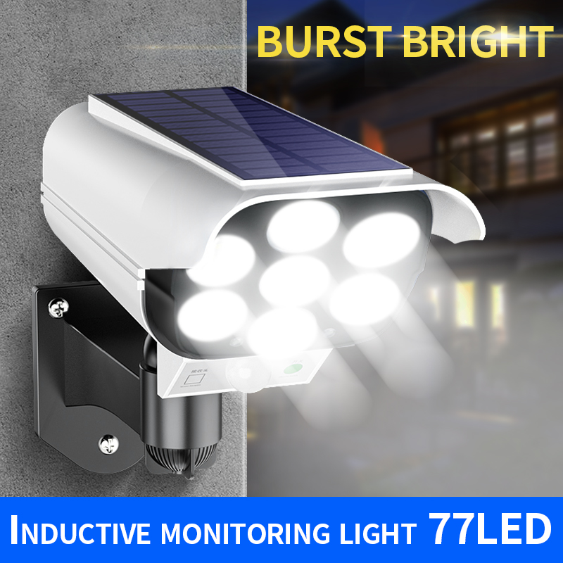New solar wall lamps, simulation monitoring fake cameras, human infrared sensing courtyard lamps, garden lamps and spotlights