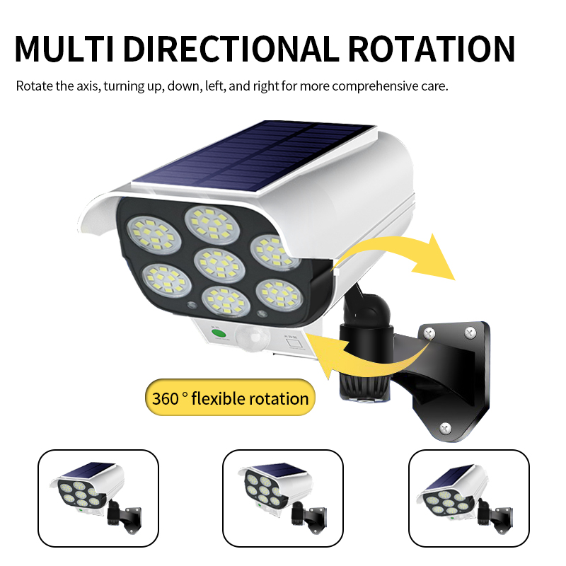 New solar wall lamps, simulation monitoring fake cameras, human infrared sensing courtyard lamps, garden lamps and spotlights details Picture
