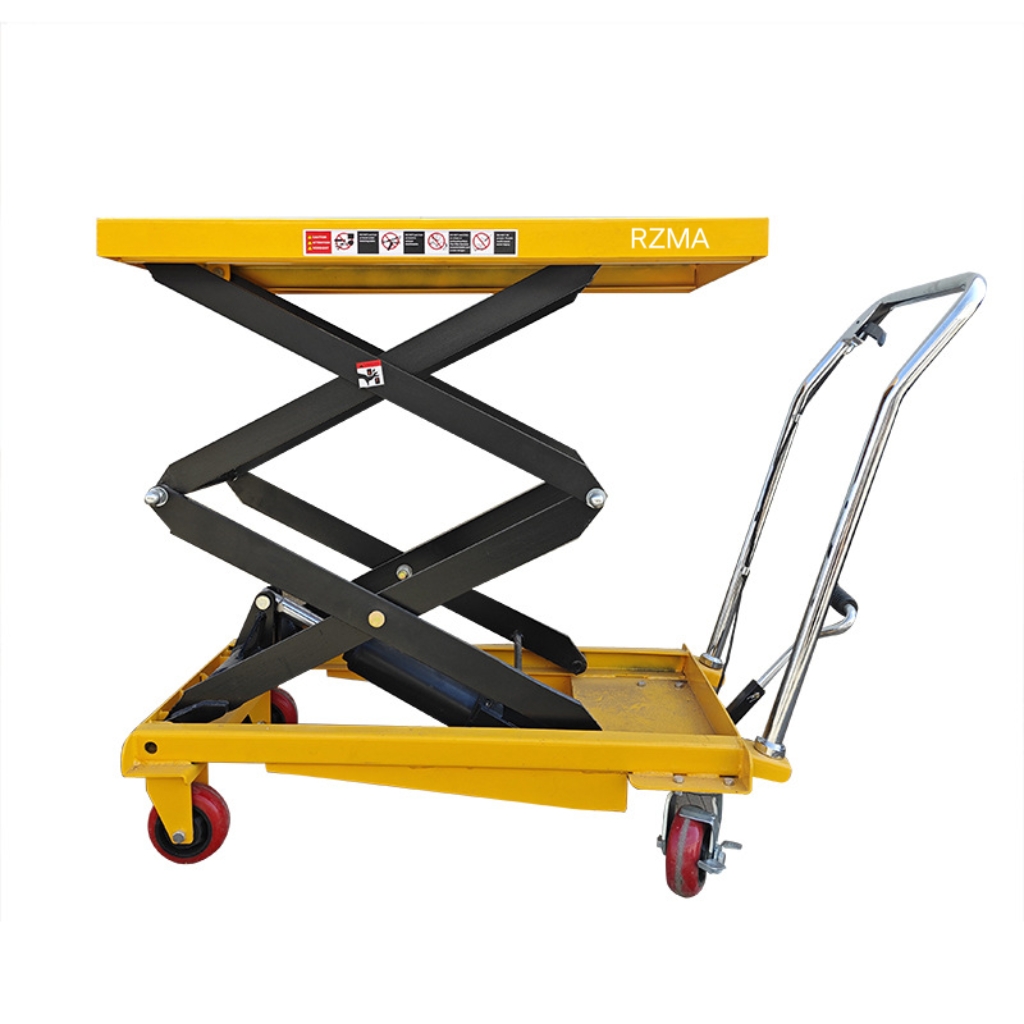 Mobile lifting platform truck, handcart, scissor type, hydraulic lifting platform truck, manual/electric small lift Item Picture
