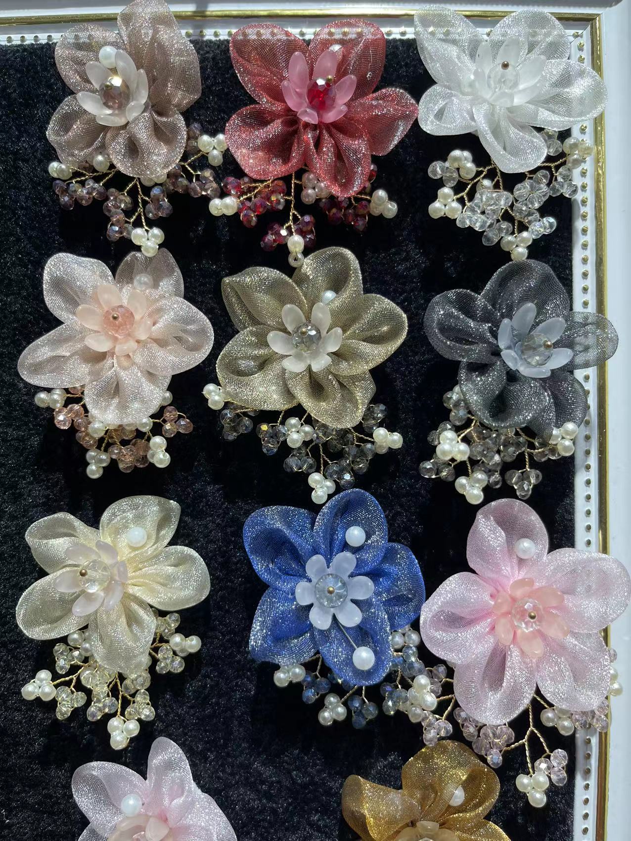 漫承饰品薄纱花配件sjh0012#