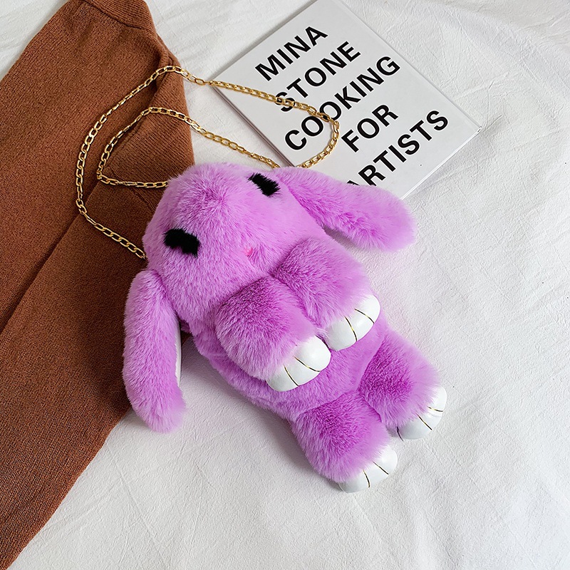 装死兔包包呆萌兔仿獭兔毛皮草包包毛绒兔子包链条兔子包包斜挎装死兔包包呆萌兔仿獭兔毛皮草包包毛绒兔子包链条兔子包包斜挎  详情图9