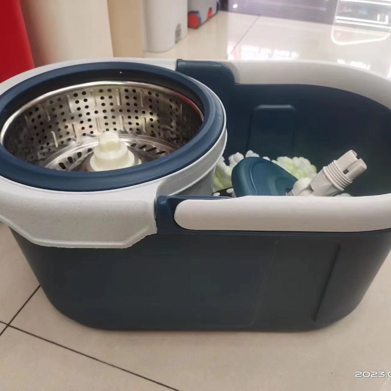 Detachable dehydrating basket Household Lazy Man Swivel mop Dual drive mop bucket Household Mops Cross Border mop 0723
